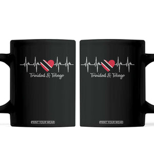 Trinidad And Tobago Heartbeat ECG Pulse Trinidadian Flag Coffee Mug TS11 Black Print Your Wear