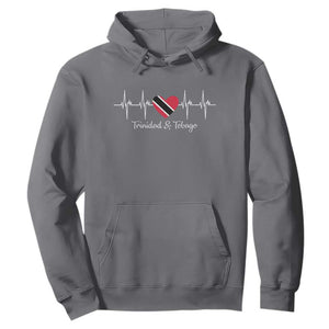 Trinidad And Tobago Heartbeat ECG Pulse Trinidadian Flag Hoodie TS11 Charcoal Print Your Wear