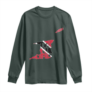 Trinidad And Tobago Long Sleeve Shirt Pride Trinidadian Roots Flag TS11 Dark Forest Green Print Your Wear