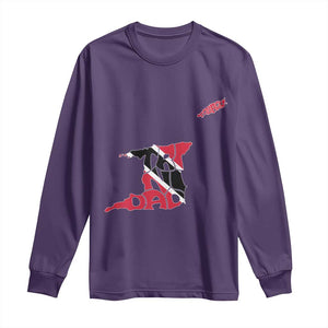 Trinidad And Tobago Long Sleeve Shirt Pride Trinidadian Roots Flag TS11 Purple Print Your Wear
