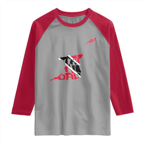 Trinidad And Tobago Raglan Shirt Pride Trinidadian Roots Flag TS11 Sport Gray Red Print Your Wear