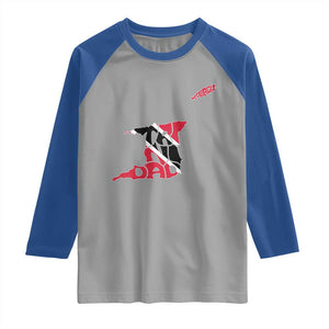 Trinidad And Tobago Raglan Shirt Pride Trinidadian Roots Flag TS11 Sport Gray Royal Print Your Wear