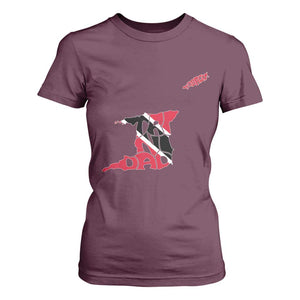 Trinidad And Tobago T Shirt For Women Pride Trinidadian Roots Flag TS11 Maroon Print Your Wear
