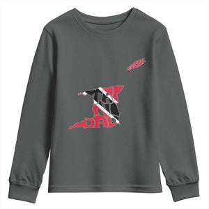 Trinidad And Tobago Youth Sweatshirt Pride Trinidadian Roots Flag TS11 Dark Heather Print Your Wear