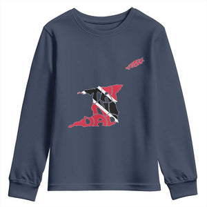 Trinidad And Tobago Youth Sweatshirt Pride Trinidadian Roots Flag TS11 Navy Print Your Wear