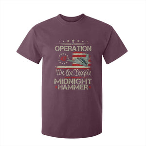 Operation Midnight Hammer T Shirt For Kid Bomber Jet Vintage Betsy Ross Flag TS11 Maroon Print Your Wear
