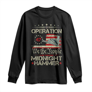 Operation Midnight Hammer Long Sleeve Shirt Bomber Jet Vintage Betsy Ross Flag TS11 Black Print Your Wear
