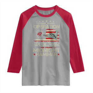 Operation Midnight Hammer Raglan Shirt Bomber Jet Vintage Betsy Ross Flag TS11 Sport Gray Red Print Your Wear