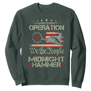 Operation Midnight Hammer Sweatshirt Bomber Jet Vintage Betsy Ross Flag TS11 Dark Forest Green Print Your Wear