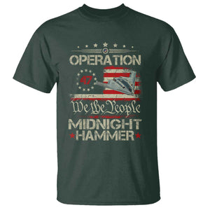 Operation Midnight Hammer T Shirt Bomber Jet Vintage Betsy Ross Flag TS11 Dark Forest Green Print Your Wear
