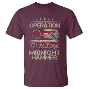 Operation Midnight Hammer T Shirt Bomber Jet Vintage Betsy Ross Flag TS11 Maroon Print Your Wear