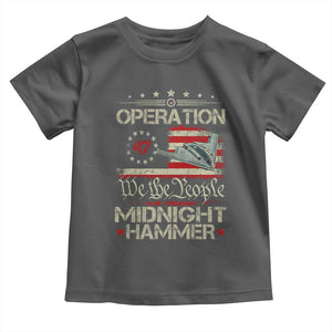 Operation Midnight Hammer Toddler T Shirt Bomber Jet Vintage Betsy Ross Flag TS11 Dark Heather Print Your Wear