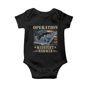 Operation Midnight Hammer Baby Onesie Bomber Jet American Flag TS11 Black Print Your Wear