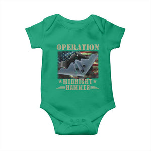 Operation Midnight Hammer Baby Onesie Bomber Jet American Flag TS11 Irish Green Print Your Wear