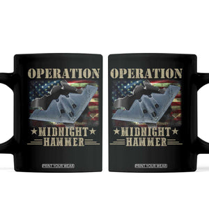 Operation Midnight Hammer Coffee Mug Bomber Jet American Flag TS11 Black Print Your Wear