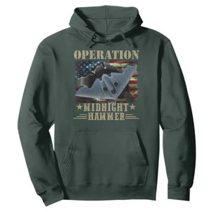 Operation Midnight Hammer Hoodie Bomber Jet American Flag TS11 Dark Forest Green Print Your Wear
