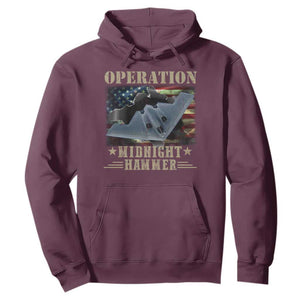 Operation Midnight Hammer Hoodie Bomber Jet American Flag TS11 Maroon Print Your Wear