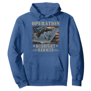Operation Midnight Hammer Hoodie Bomber Jet American Flag TS11 Royal Blue Print Your Wear