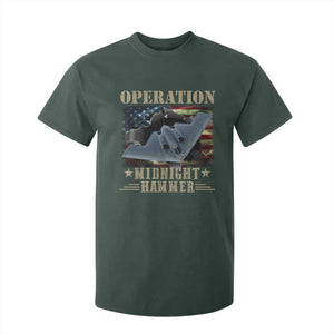 Operation Midnight Hammer T Shirt For Kid Bomber Jet American Flag TS11 Dark Forest Green Print Your Wear