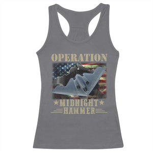 Operation Midnight Hammer Racerback Tank Top Bomber Jet American Flag TS11 Charcoal Print Your Wear