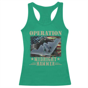 Operation Midnight Hammer Racerback Tank Top Bomber Jet American Flag TS11 Irish Green Print Your Wear