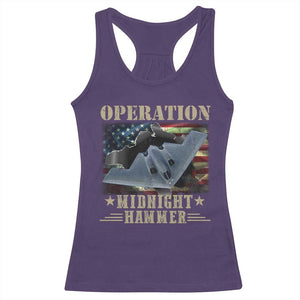 Operation Midnight Hammer Racerback Tank Top Bomber Jet American Flag TS11 Purple Print Your Wear