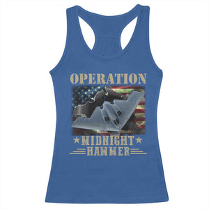 Operation Midnight Hammer Racerback Tank Top Bomber Jet American Flag TS11 Royal Blue Print Your Wear