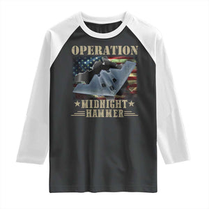 Operation Midnight Hammer Raglan Shirt Bomber Jet American Flag TS11 Black White Print Your Wear