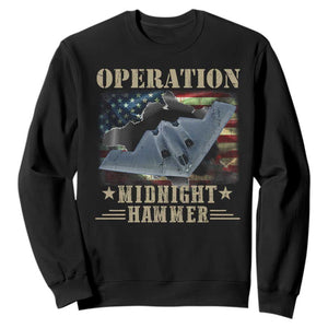 Operation Midnight Hammer Sweatshirt Bomber Jet American Flag TS11 Black Print Your Wear