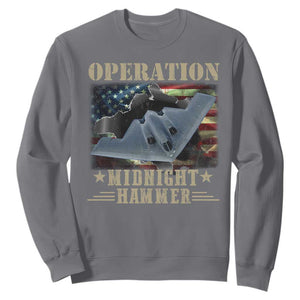 Operation Midnight Hammer Sweatshirt Bomber Jet American Flag TS11 Charcoal Print Your Wear