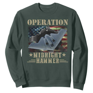 Operation Midnight Hammer Sweatshirt Bomber Jet American Flag TS11 Dark Forest Green Print Your Wear
