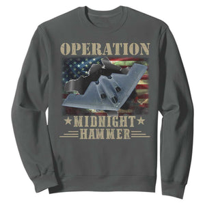 Operation Midnight Hammer Sweatshirt Bomber Jet American Flag TS11 Dark Heather Print Your Wear