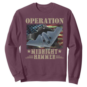 Operation Midnight Hammer Sweatshirt Bomber Jet American Flag TS11 Maroon Print Your Wear
