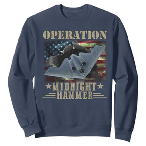 Operation Midnight Hammer Sweatshirt Bomber Jet American Flag TS11 Navy Print Your Wear