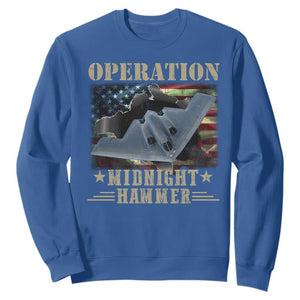 Operation Midnight Hammer Sweatshirt Bomber Jet American Flag TS11 Royal Blue Print Your Wear