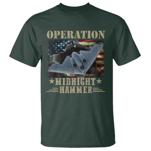 Operation Midnight Hammer T Shirt Bomber Jet American Flag TS11 Dark Forest Green Print Your Wear