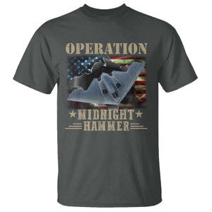 Operation Midnight Hammer T Shirt Bomber Jet American Flag TS11 Dark Heather Print Your Wear