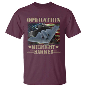 Operation Midnight Hammer T Shirt Bomber Jet American Flag TS11 Maroon Print Your Wear