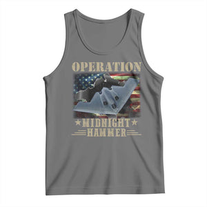 Operation Midnight Hammer Tank Top Bomber Jet American Flag TS11 Black Heather Print Your Wear