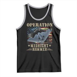 Operation Midnight Hammer Tank Top Bomber Jet American Flag TS11 Black Athletic Heather Print Your Wear
