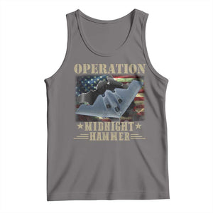 Operation Midnight Hammer Tank Top Bomber Jet American Flag TS11 Deep Heather Print Your Wear