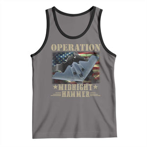 Operation Midnight Hammer Tank Top Bomber Jet American Flag TS11 Deep Heather Black Print Your Wear