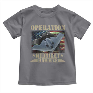Operation Midnight Hammer Toddler T Shirt Bomber Jet American Flag TS11 Charcoal Print Your Wear