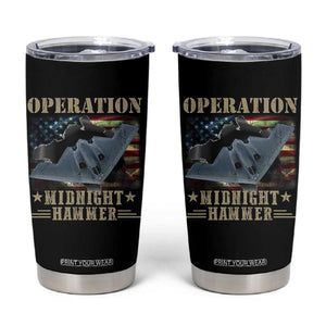Operation Midnight Hammer Tumbler Cup Bomber Jet American Flag TS11 Black Print Your Wear