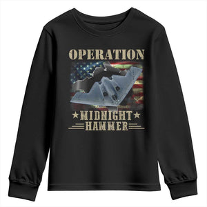Operation Midnight Hammer Youth Sweatshirt Bomber Jet American Flag TS11 Black Print Your Wear