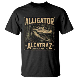 Funny Alligator Alcatraz T Shirt Florida Everglades Alligatraz Meme 2025 TS11 Black Print Your Wear