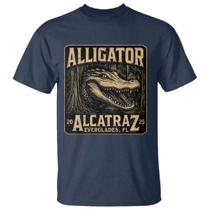 Funny Alligator Alcatraz T Shirt Florida Everglades Alligatraz Meme 2025 TS11 Navy Print Your Wear