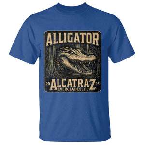 Funny Alligator Alcatraz T Shirt Florida Everglades Alligatraz Meme 2025 TS11 Royal Blue Print Your Wear