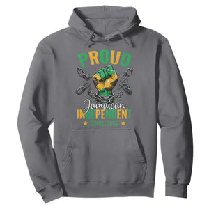 Jamaica Independence Day Hoodie Proud Jamaican Hand Fist Break The Chain TS11 Charcoal Print Your Wear
