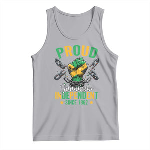 Jamaica Independence Day Tank Top Proud Jamaican Hand Fist Break The Chain TS11 Athletic Heather Print Your Wear